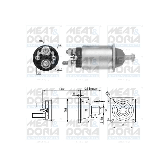 46252 - Solenoid, startmotor 