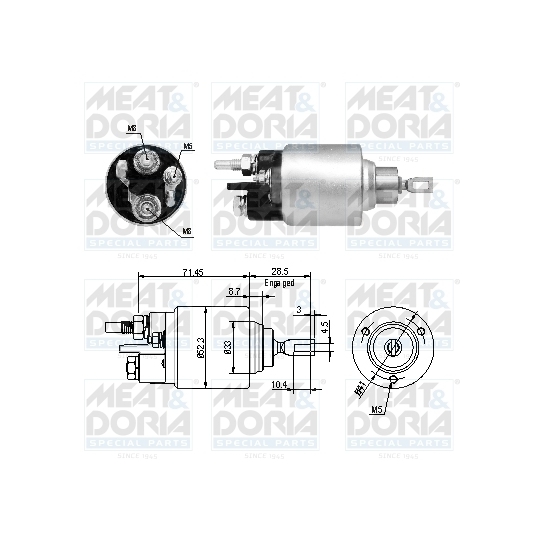 46264 - Solenoid, startmotor 