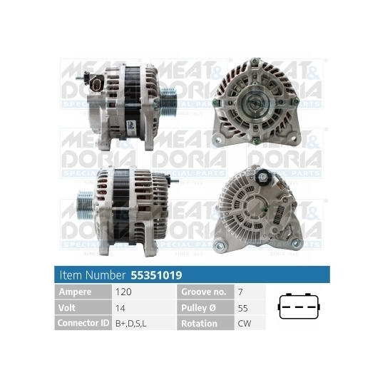 55351019 - Alternator 