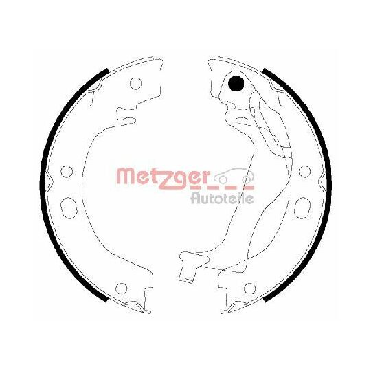 MG 212 - Brake Shoe Set, parking brake 