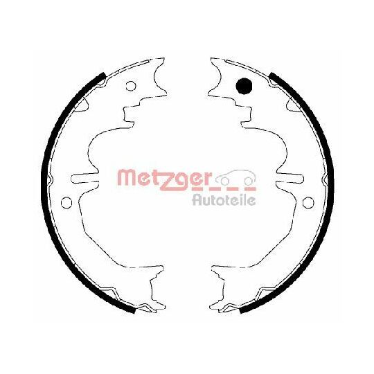 MG 207 - Brake Shoe Set, parking brake 