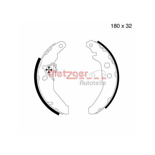 MG 501 - Brake Shoe Set 