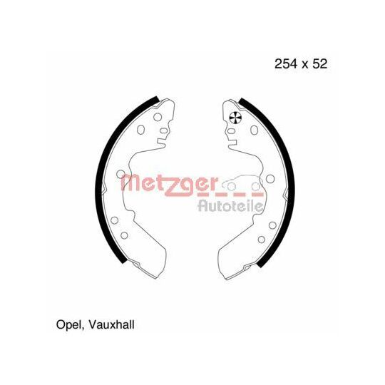 MG 587 - Brake Shoe Set 