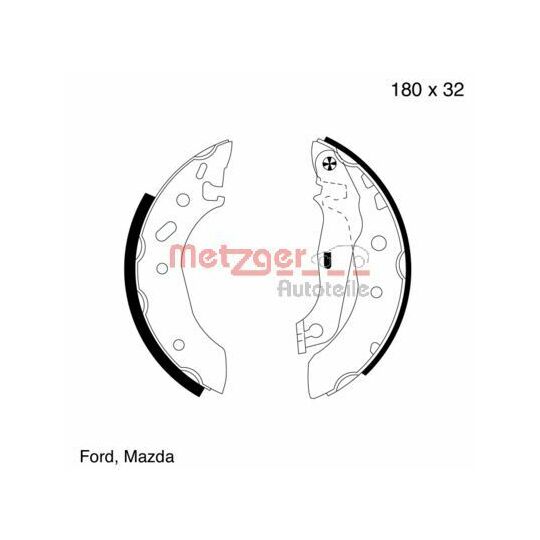 MG 642 - Brake Shoe Set 