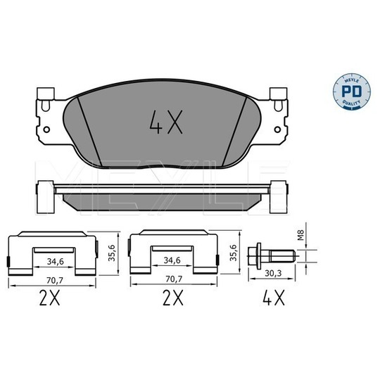 025 234 2318/PD - Brake Pad Set, disc brake 
