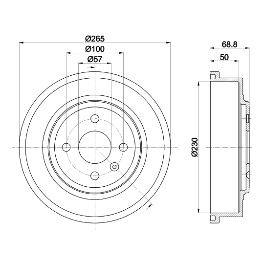 MBD286 - Brake Drum 