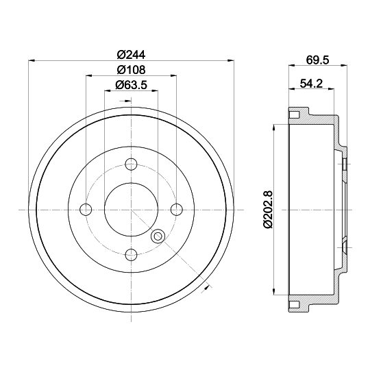 MBD428 - Brake Drum 