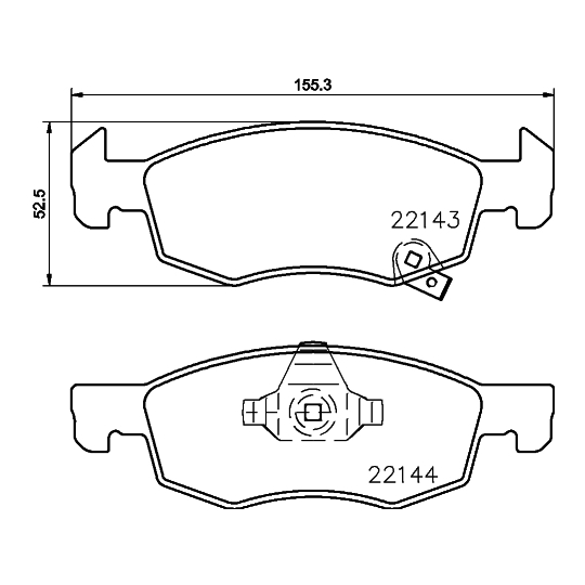 MDB3772 - Brake Pad Set, disc brake 