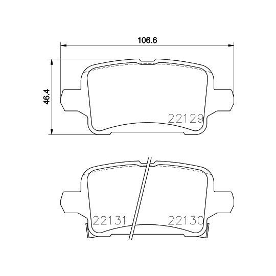 MDB3858 - Piduriklotsi komplekt, ketaspidur 