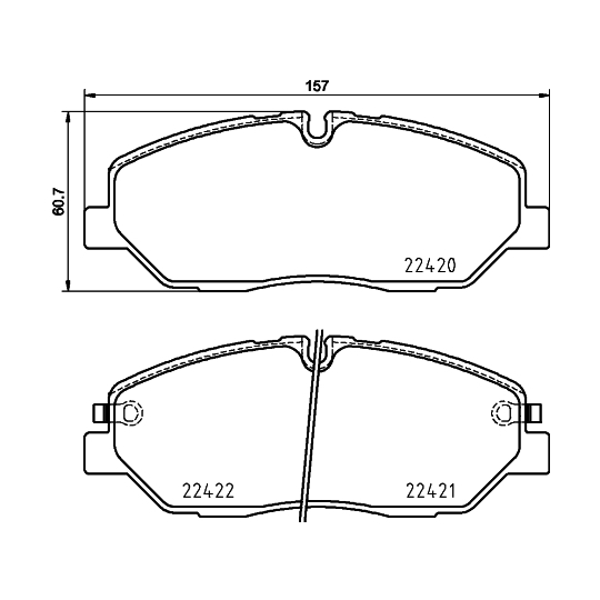 MDB3931 - Brake Pad Set, disc brake 