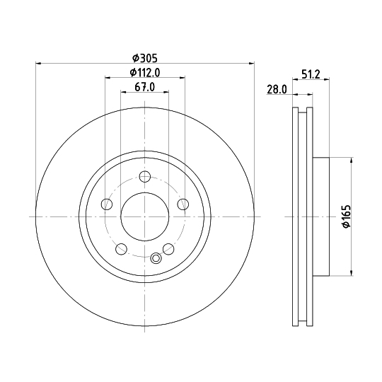 MDC2861C - Bromsskiva 