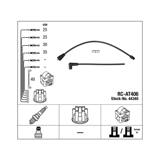 44340 - Tändkabelsats 