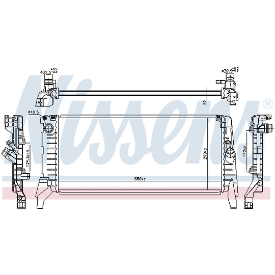 606391 - Radiator, engine cooling 