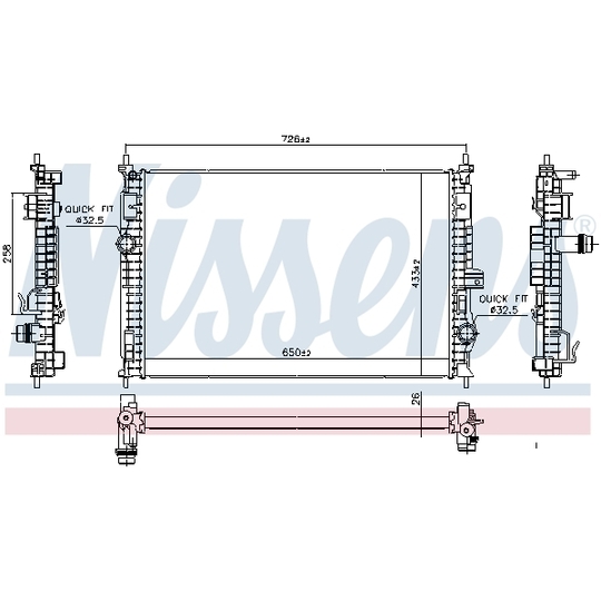 606342 - Radiator, engine cooling 