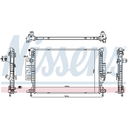 606387 - Radiator, engine cooling 