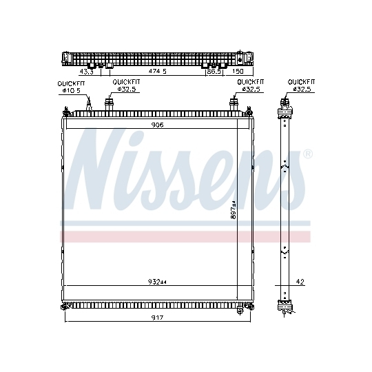 606764 - Radiator, engine cooling 