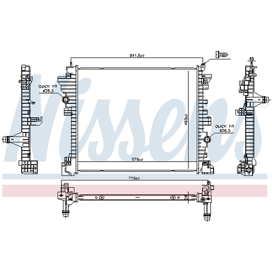 606568 - Radiator, engine cooling 