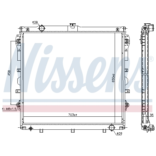 606523 - Radiator, engine cooling 