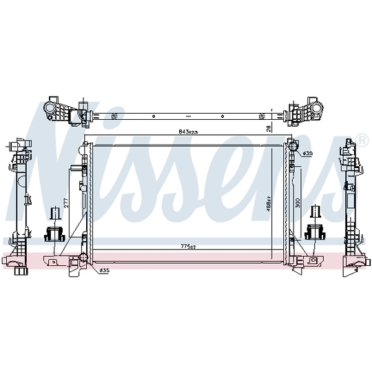 606411 - Radiator, engine cooling 