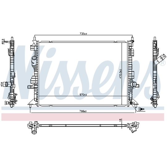 606404 - Radiator, engine cooling 