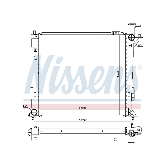 606488 - Radiator, engine cooling 