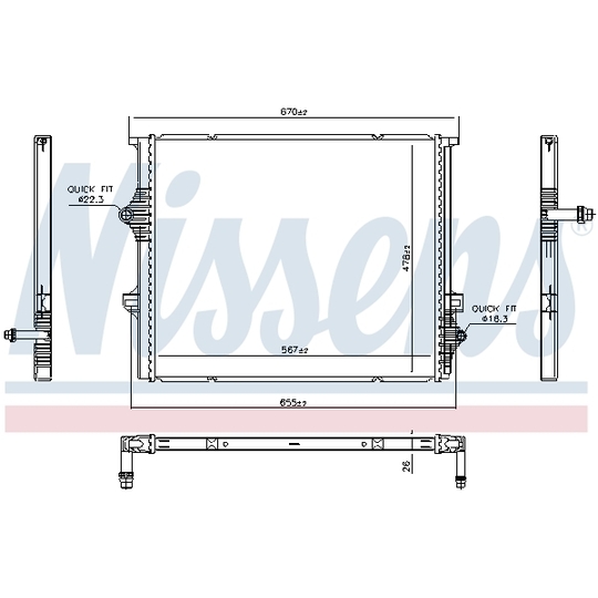 606397 - Low Temperature Cooler, intercooler 