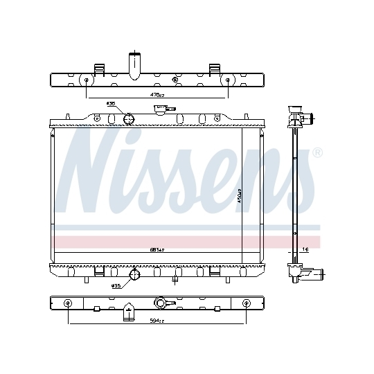 606791 - Radiator, engine cooling 