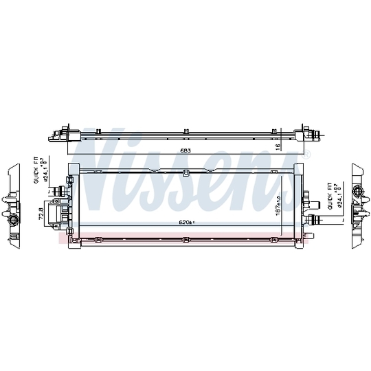 606906 - Radiator, engine cooling 