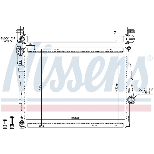 60782 - Radiator, engine cooling 