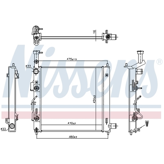 606866 - Radiator, engine cooling 