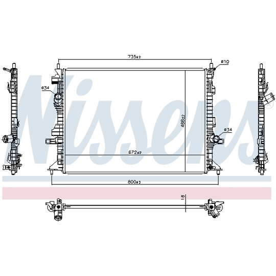 606908 - Radiator, engine cooling 