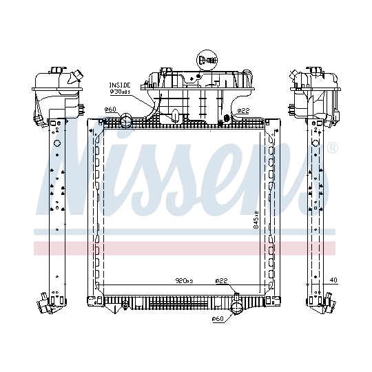 628757 - Radiator, engine cooling 