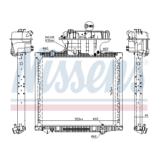 628756 - Radiator, engine cooling 