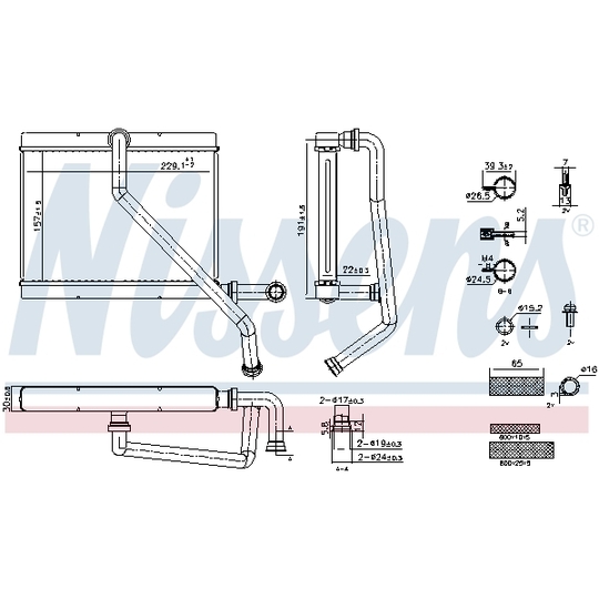 707289 - Heat Exchanger, interior heating 