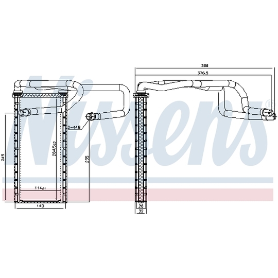 707310 - Heat Exchanger, interior heating 