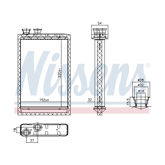 707224 - Heat Exchanger, interior heating 