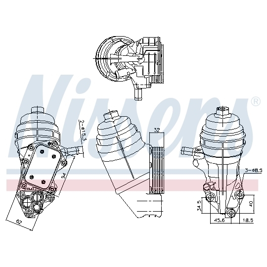 91320 - Oljekylare, motor 