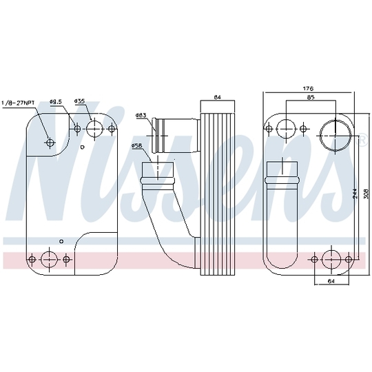 90956 - Oil Cooler, engine oil 