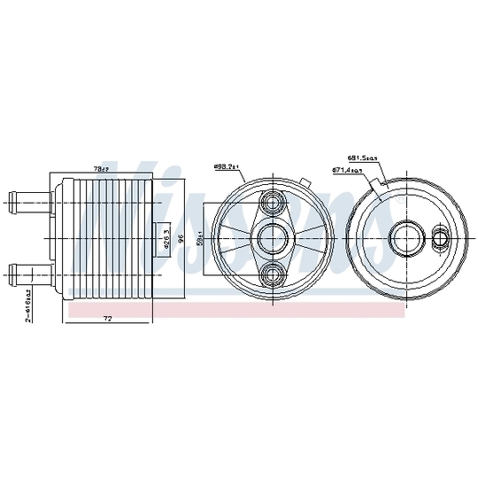 91267 - Oil Cooler, automatic transmission 