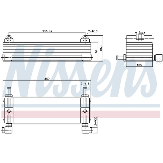 91262 - Oljekylare, motor 