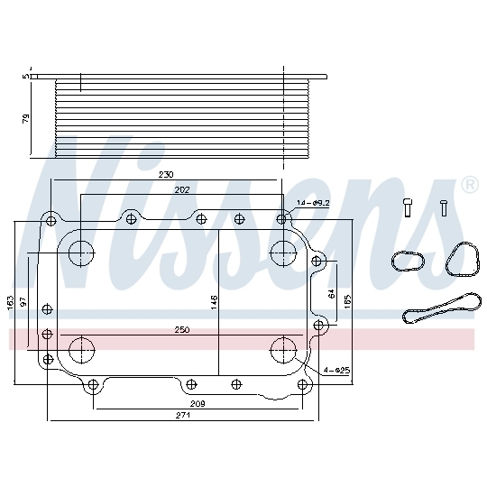 91305 - Oil Cooler, engine oil 