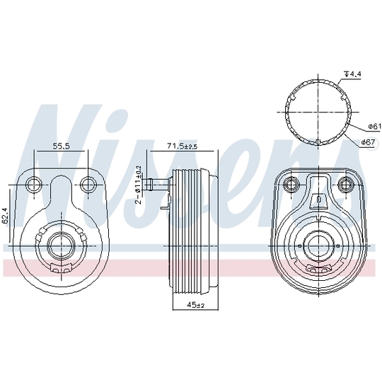 91372 - Oil Cooler, engine oil 