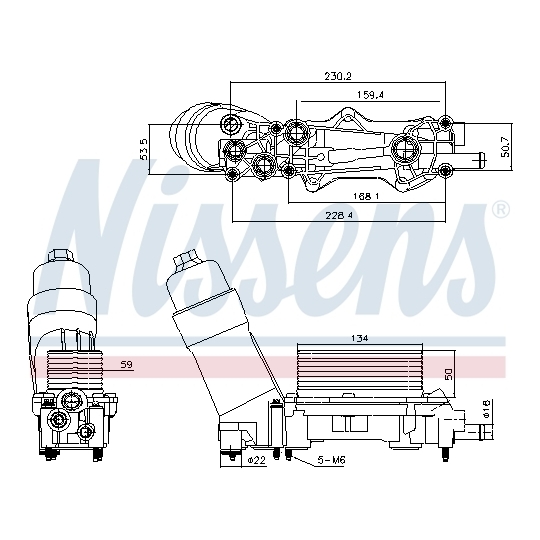 91336 - Oil Cooler, engine oil 