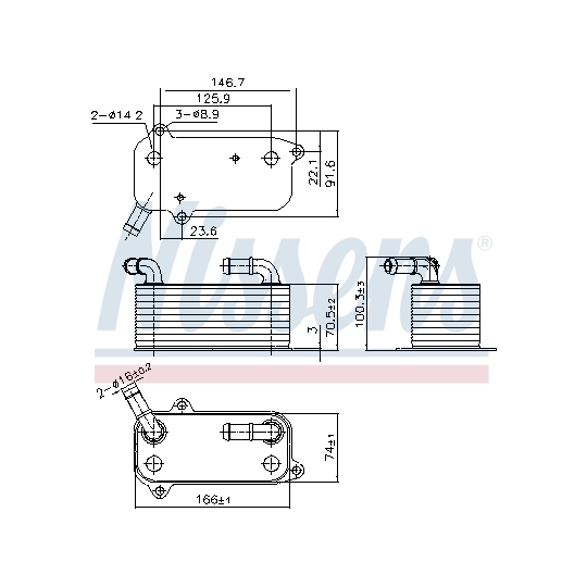 91389 - Oil Cooler, automatic transmission 