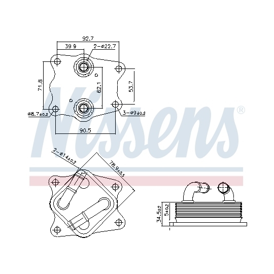 91442 - Oil Cooler, engine oil 