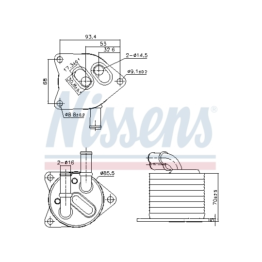 91396 - Oil Cooler, automatic transmission 