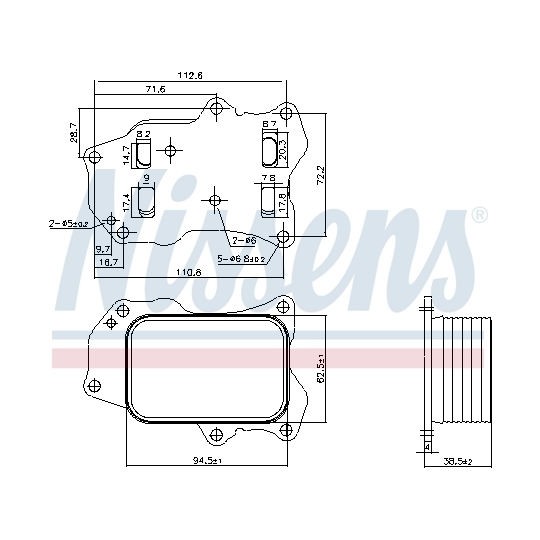 91426 - Oljekylare, motor 