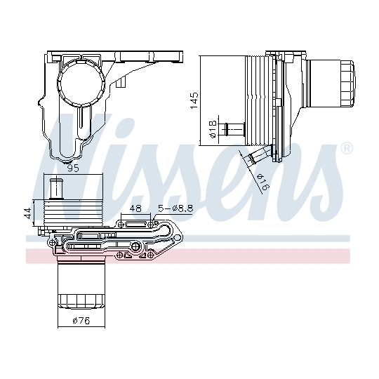 91329 - Oljekylare, motor 