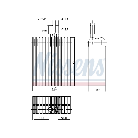 92378 - Evaporator, air conditioning 