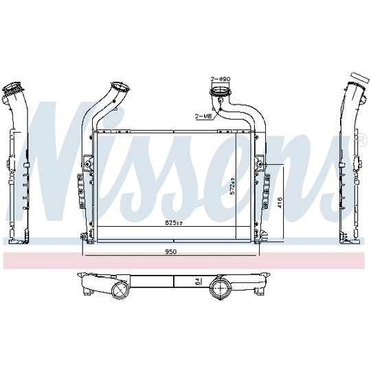 961576 - Intercooler, charger 